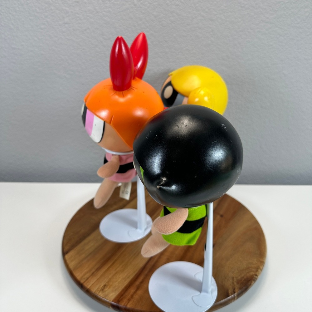 VTG Powerpuff Girls Super Sound Plush Hard Head Doll Blossom Bubbles Buttercup - Picture 3 of 15
